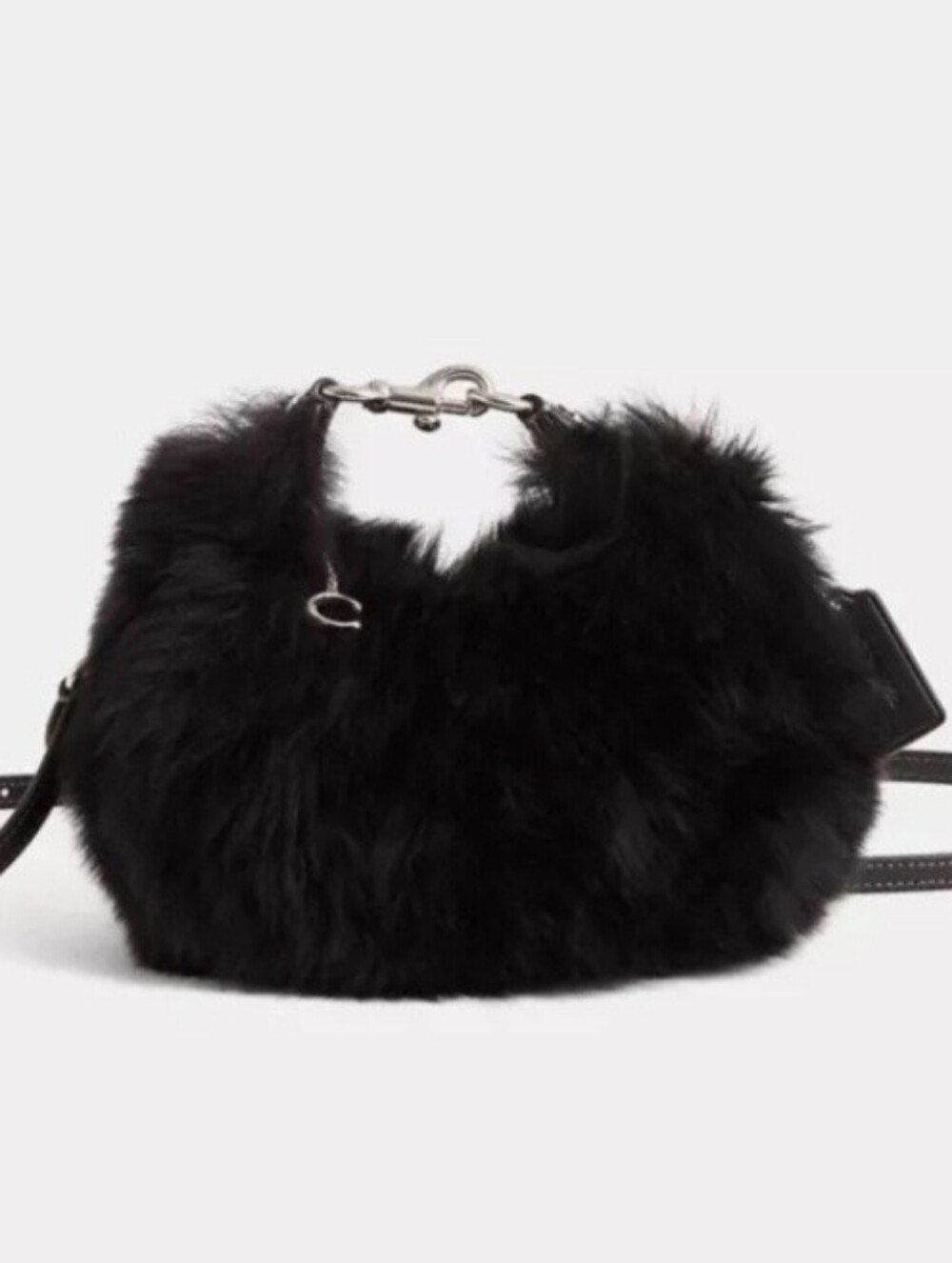 Coach Jonie Mini Sherling Crossbody (Black & Silver)